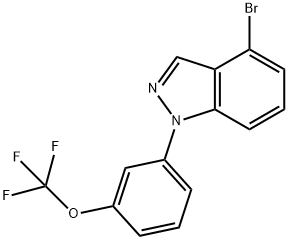 1H-Indazole, 4-bromo-1-[3-(trifluoromethoxy)phenyl]- 구조식 이미지