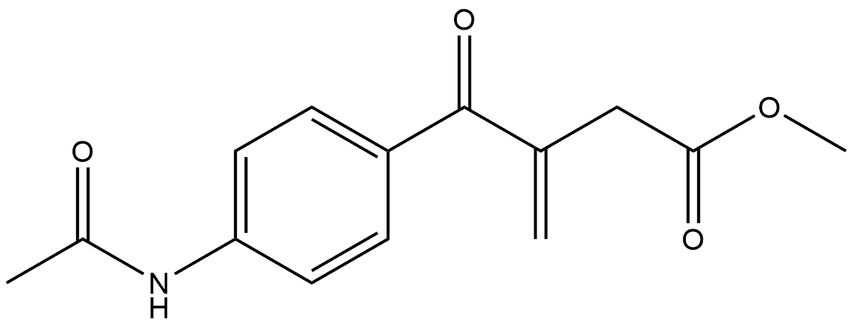 Benzenebutanoic acid, 4-(acetylamino)-β-methylene-γ-oxo-, methyl ester 구조식 이미지