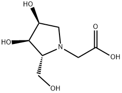 (2R,3R,4R)-3,4-Dihydroxy-2-(hydroxymethyl)-1-pyrrolidineacetic acid Structure