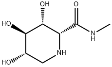 (2R,3R,4R,5S)-3,4,5-Trihydroxy-N-methyl-2-piperidinecarboxamide Structure