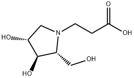 (2R,3R,4R)-3,4-Dihydroxy-2-(hydroxymethyl)-1-pyrrolidinepropanoic acid Structure