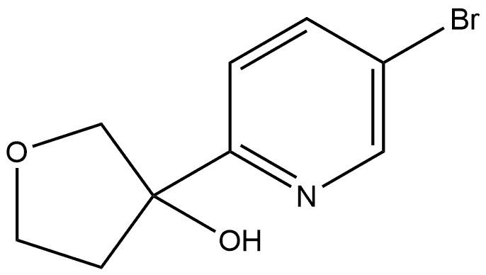 3-(5-bromo-2-pyridyl)tetrahydrofuran-3-ol Structure