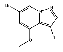 Pyrazolo[1,5-a]pyridine, 6-bromo-3-iodo-4-methoxy- Structure