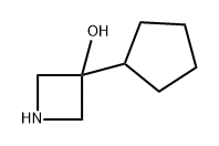 3-Azetidinol, 3-cyclopentyl- Structure