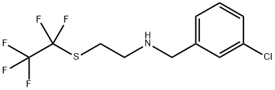 (3-Chloro-benzyl)-(2-pentafluoroethylsulfanylethyl)-amine Structure