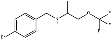 (4-Bromo-benzyl)-(1-methyl-2-trifluoromethoxyethyl)-amine Structure