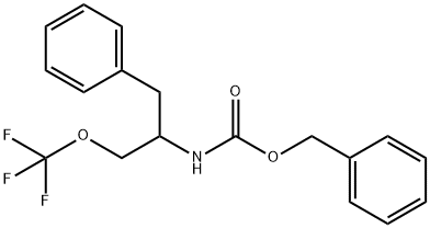 (1-Benzyl-2-trifluoromethoxy-ethyl)-carbamic acid benzyl ester Structure