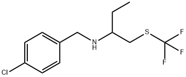 (4-Chloro-benzyl)-(1-trifluoromethylsulfanylmethylpropyl)-amine Structure