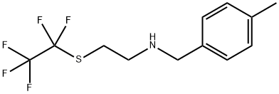 (4-Methyl-benzyl)-(2-pentafluoroethylsulfanylethyl)-amine 구조식 이미지