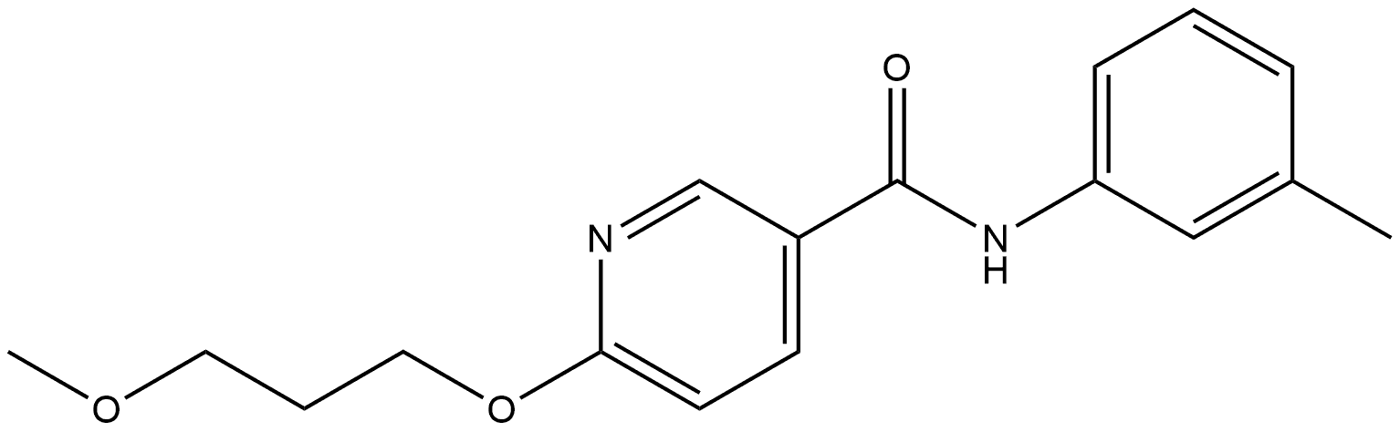 6-(3-Methoxypropoxy)-N-(3-methylphenyl)-3-pyridinecarboxamide Structure