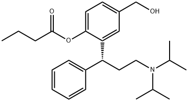 Butanoic acid, 2-[(1R)-3-[bis(1-methylethyl)amino]-1-phenylpropyl]-4-(hydroxymethyl)phenyl ester Structure