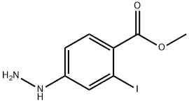 Benzoic acid, 4-hydrazinyl-2-iodo-, methyl ester Structure