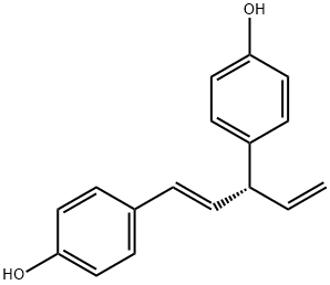 Phenol, 4,4'-[(1E,3R)-3-ethenyl-1-propene-1,3-diyl]bis- Structure