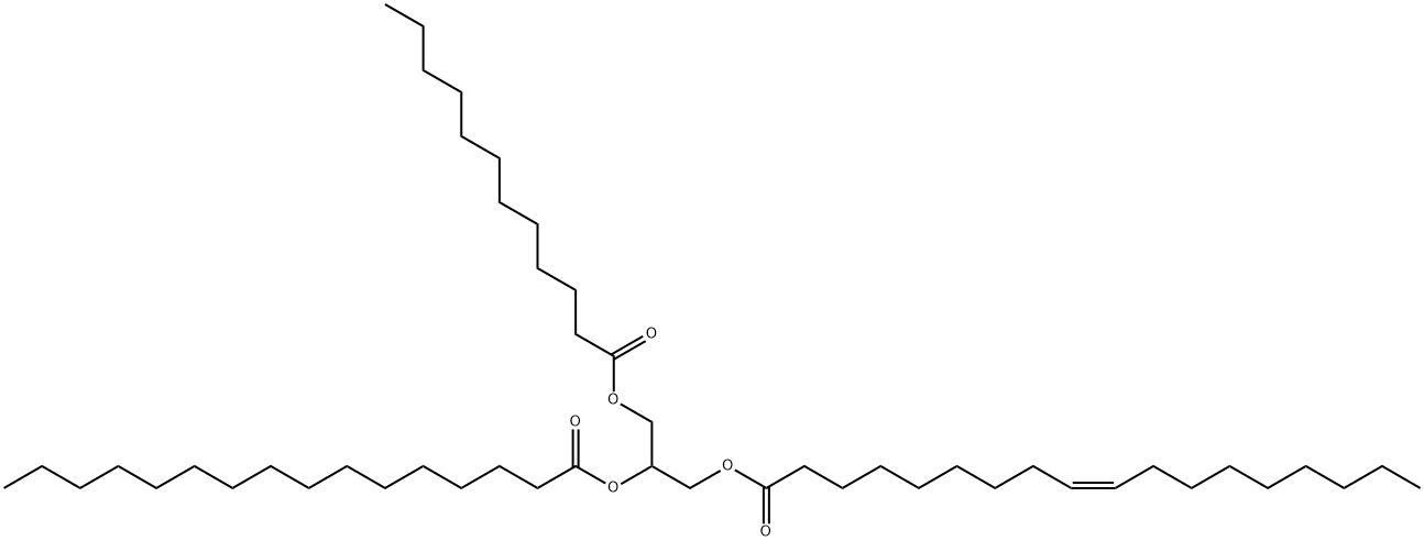 1-Laurin-2-Palmitin-3-Olein Structure