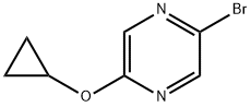 Pyrazine, 2-bromo-5-(cyclopropyloxy)- 구조식 이미지
