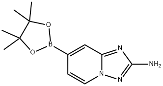 7-(4,4,5,5-tetramethyl-1,3,2-dioxaborolan-2-yl)[1,2,4]triazolo[1,5-a]pyridin-2-amine Structure