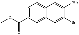 2-Naphthalenecarboxylic acid, 6-amino-7-bromo-, methyl ester Structure