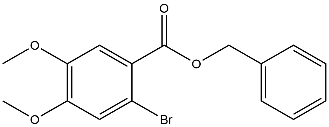 Phenylmethyl 2-bromo-4,5-dimethoxybenzoate Structure