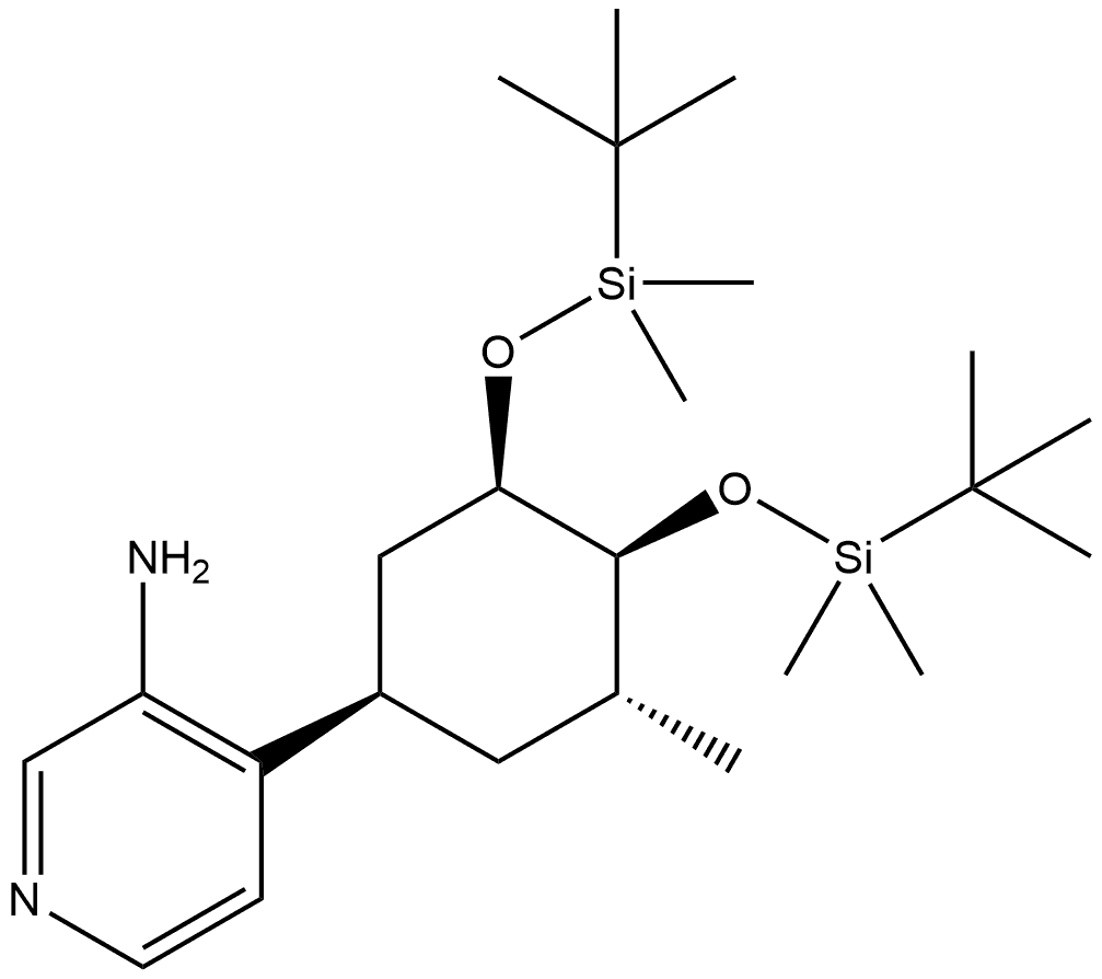 4-[(1R,3R,4S,5R)-3,4-bis[[tert-butyl(dimethyl)silyl]oxy]-5-methyl-cyclohexyl]pyridin-3-amine Structure