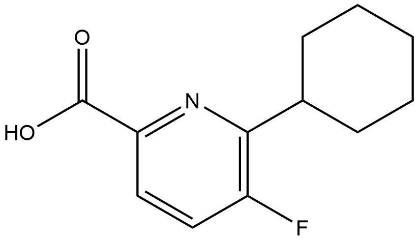 6-cyclohexyl-5-fluoro-pyridine-2-carboxylic acid Structure