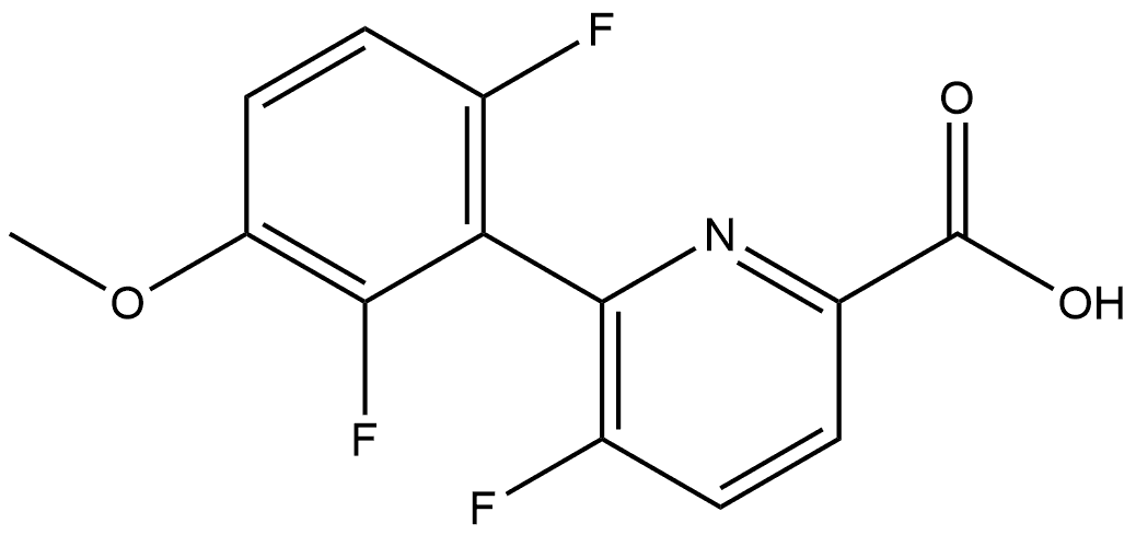 6-(2,6-difluoro-3-methoxy-phenyl)-5-fluoro-pyridine-2-carboxylic acid Structure