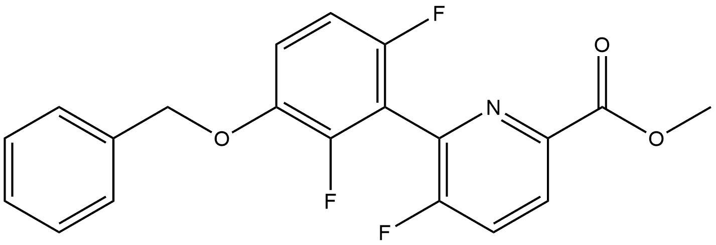 methyl 6-(3-benzyloxy-2,6-difluoro-phenyl)-5-fluoro-pyridine-2-carboxylate Structure