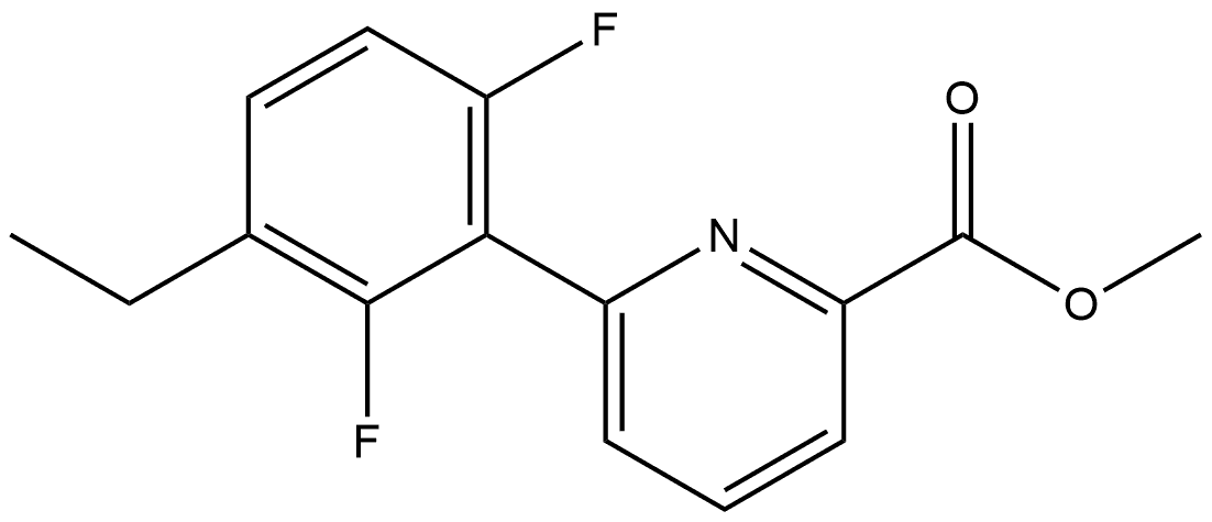 methyl 6-(3-ethyl-2,6-difluoro-phenyl)pyridine-2-carboxylate Structure