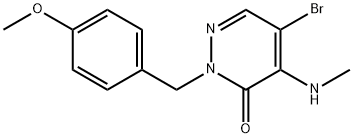 3(2H)-Pyridazinone, 5-bromo-2-[(4-methoxyphenyl)methyl]-4-(methylamino)- 구조식 이미지