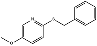 Pyridine, 5-methoxy-2-[(phenylmethyl)thio]- Structure