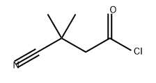 Butanoyl chloride, 3-cyano-3-methyl- Structure