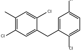 Benzene, 1,4-dichloro-2-[(2,5-dichlorophenyl)methyl]-5-methyl- Structure