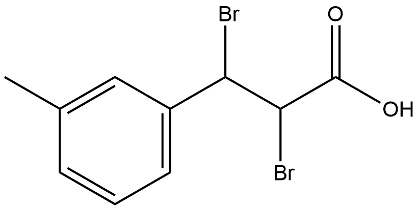 Benzenepropanoic acid, α,β-dibromo-3-methyl- Structure