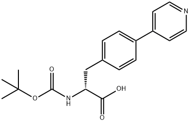 D-Phenylalanine, N-[(1,1-dimethylethoxy)carbonyl]-4-(4-pyridinyl)- Structure