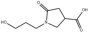 3-Pyrrolidinecarboxylic acid, 1-(3-hydroxypropyl)-5-oxo- 구조식 이미지