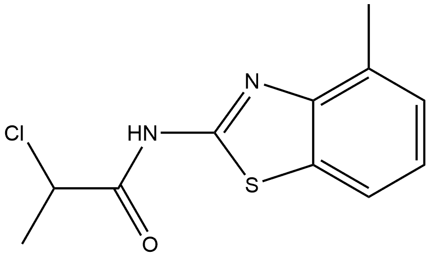 2-Chloro-N-(4-methyl-2-benzothiazolyl)propanamide Structure