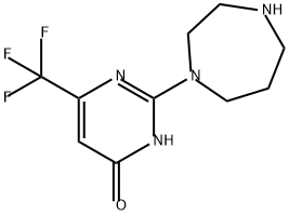 4(3H)-Pyrimidinone, 2-(hexahydro-1H-1,4-diazepin-1-yl)-6-(trifluoromethyl)- Structure