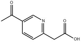 2-Pyridineacetic acid, 5-acetyl- Structure