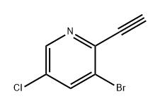 Pyridine, 3-bromo-5-chloro-2-ethynyl- 구조식 이미지