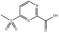 2-Pyrimidinecarboxylic acid, 4-(methylsulfonyl)- 구조식 이미지