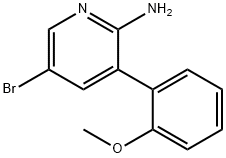 2-Pyridinamine, 5-bromo-3-(2-methoxyphenyl)- Structure