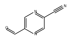 2-Pyrazinecarbonitrile, 5-formyl- Structure