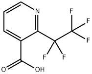 3-Pyridinecarboxylic acid, 2-(1,1,2,2,2-pentafluoroethyl)- Structure