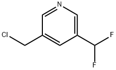 Pyridine, 3-(chloromethyl)-5-(difluoromethyl)- Structure