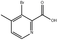 2-Pyridinecarboxylic acid, 3-bromo-4-methyl- 구조식 이미지