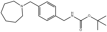 Carbamic acid, N-[[4-[(hexahydro-1H-azepin-1-yl)methyl]phenyl]methyl]-, 1,1-dimethylethyl ester 구조식 이미지