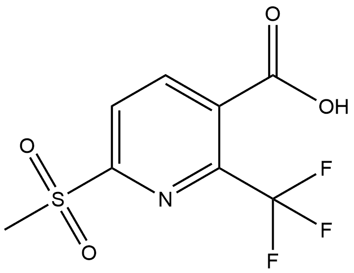 6-(Methylsulfonyl)-2-(trifluoromethyl)-3-pyridinecarboxylic acid Structure