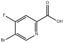 2-Pyridinecarboxylic acid, 5-bromo-4-fluoro- Structure