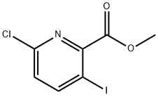 2-Pyridinecarboxylic acid, 6-chloro-3-iodo-, methyl ester 구조식 이미지