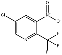 Pyridine, 5-chloro-3-nitro-2-(trifluoromethyl)- Structure