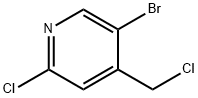 Pyridine, 5-bromo-2-chloro-4-(chloromethyl)- Structure